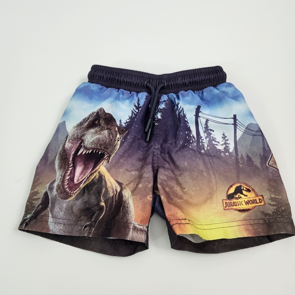 Jurassic Park Boy's Dinosaurs‎ Boy Swim Trunks Size 3/4